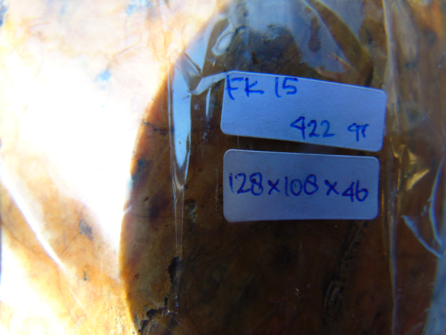 422 gram Polished Indonesia Yellow Fragrance Amber for Healing FK15