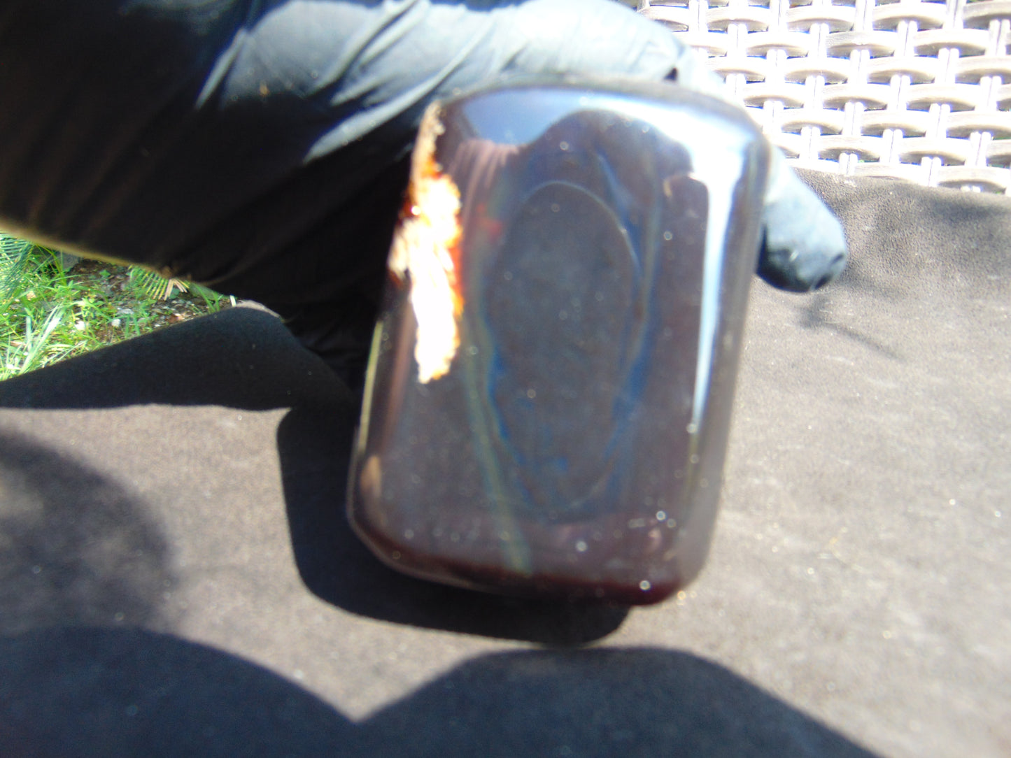193 gr Shaped Square Full polished 5x7x5 mm Indonesian Dark Blue Amber for Healing ML15