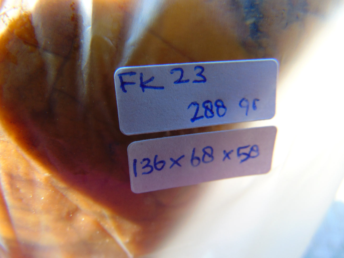 288 gram Polished Indonesia Yellow Fragrance Amber for Healing FK23
