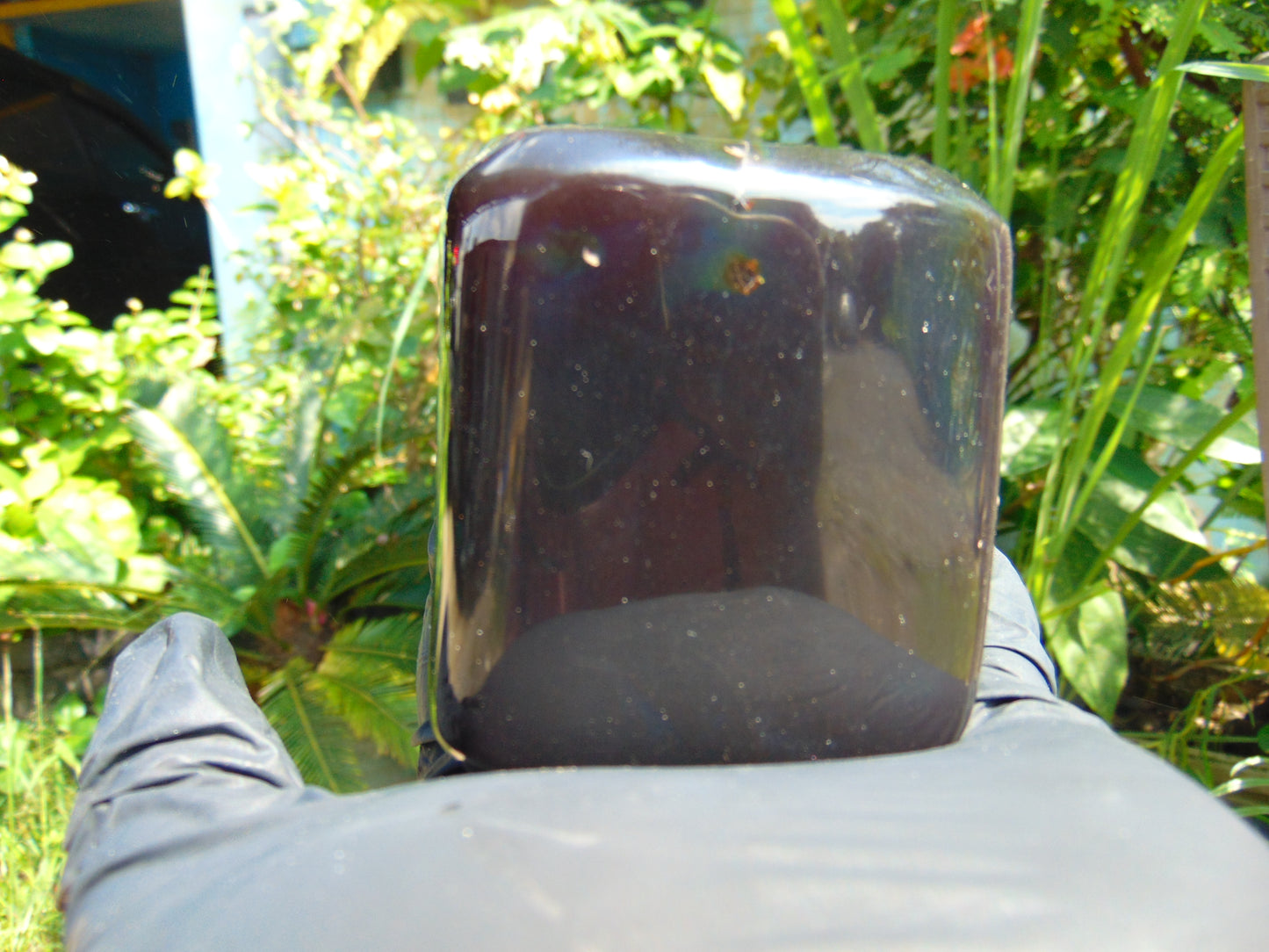 193 gr Shaped Square Full polished 5x7x5 mm Indonesian Dark Blue Amber for Healing ML15