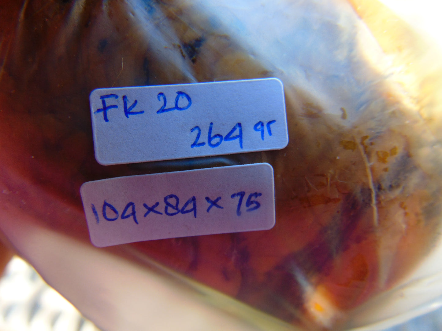 264 gram Polished Indonesia Yellow Fragrance Amber for Healing FK20