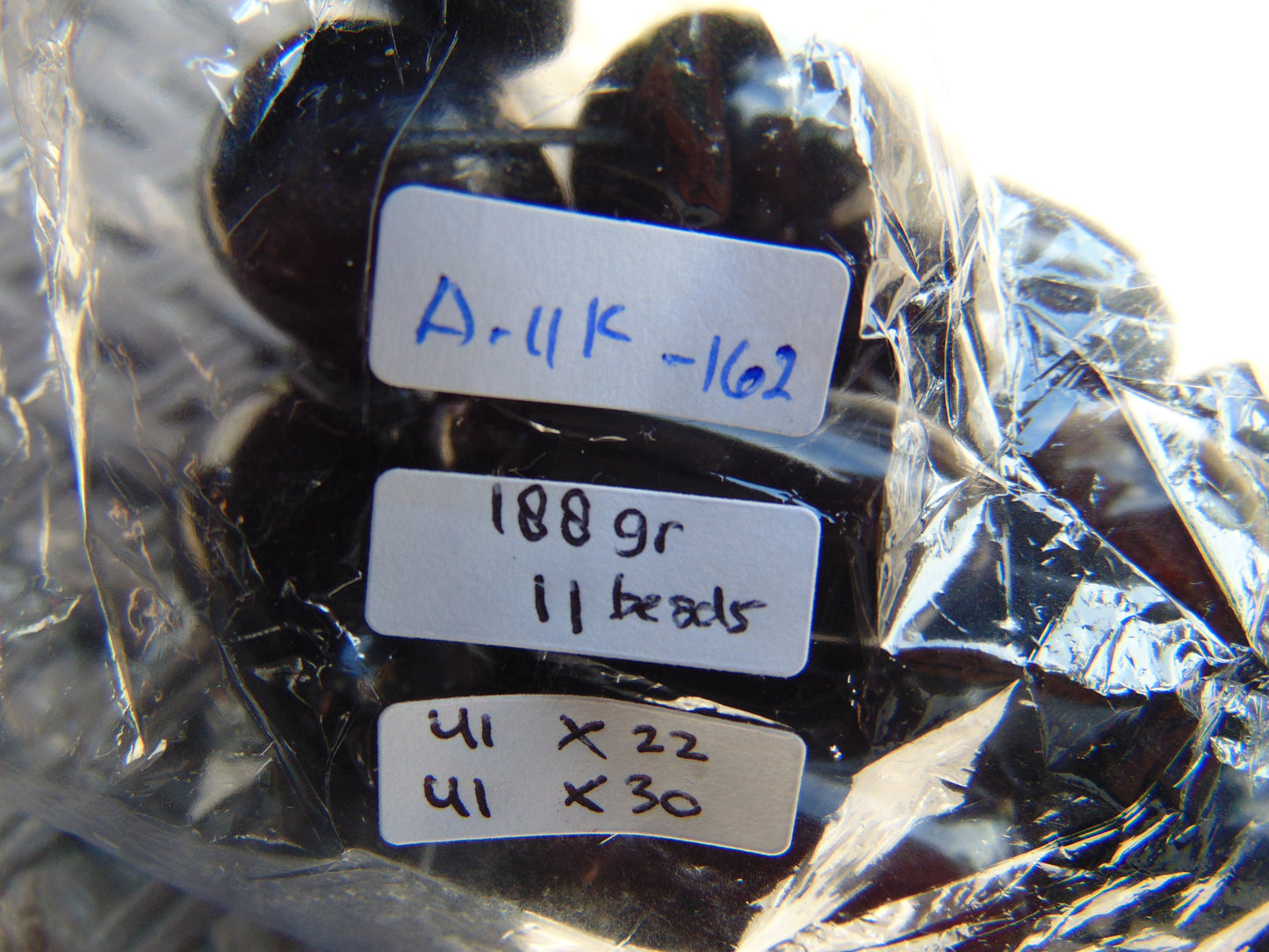 188 gr Small Necklace 11 beads Indonesian Dark Red Amber for Healing A11K162