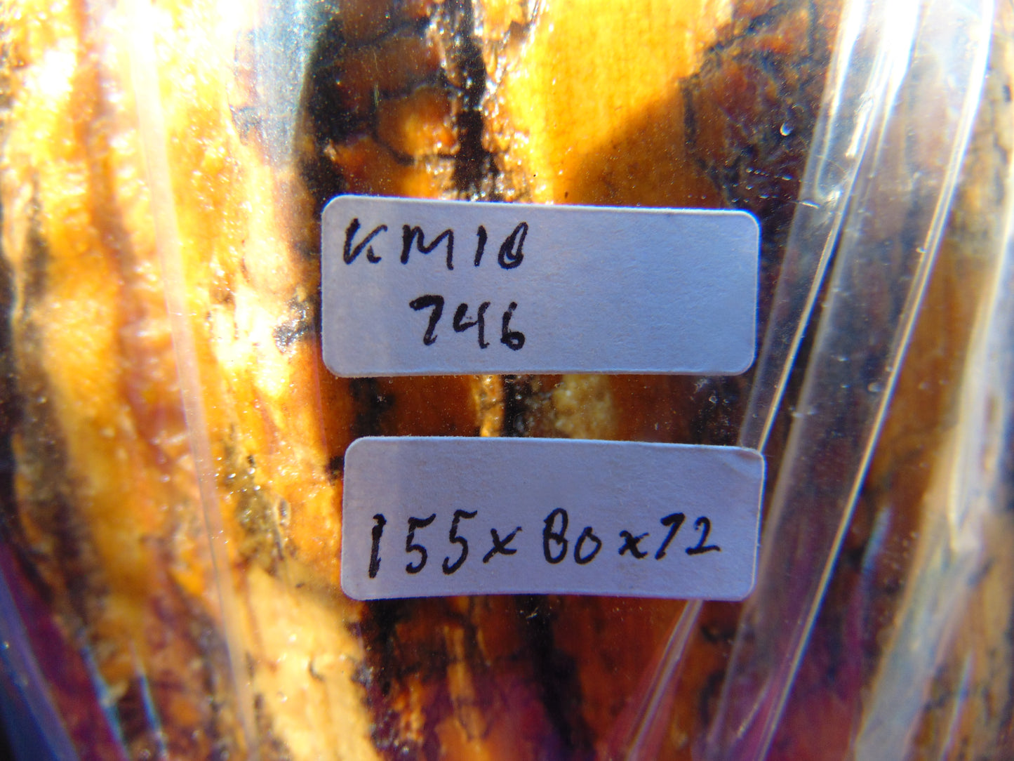 746 gram Polished Indonesia Yellow Fragrance Amber for Healing KM18