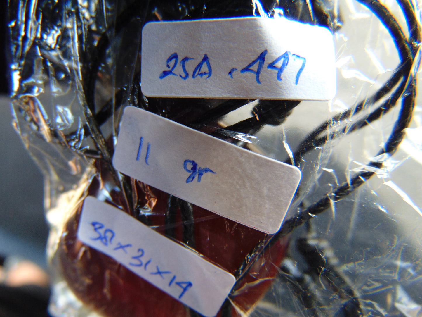 11 gr Pendant 38x31x14 mm Indonesian AAA Blue Amber for Healing 25A447