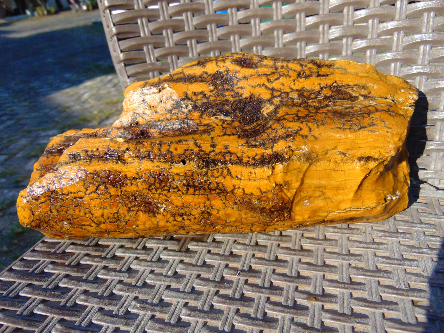 1163 gram Polished Indonesia Yellow Fragrance Amber for Healing KM21