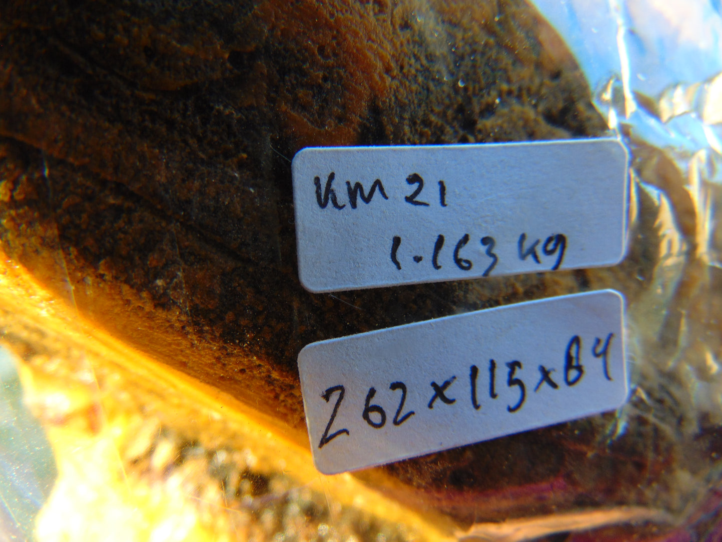 1163 gram Polished Indonesia Yellow Fragrance Amber for Healing KM21
