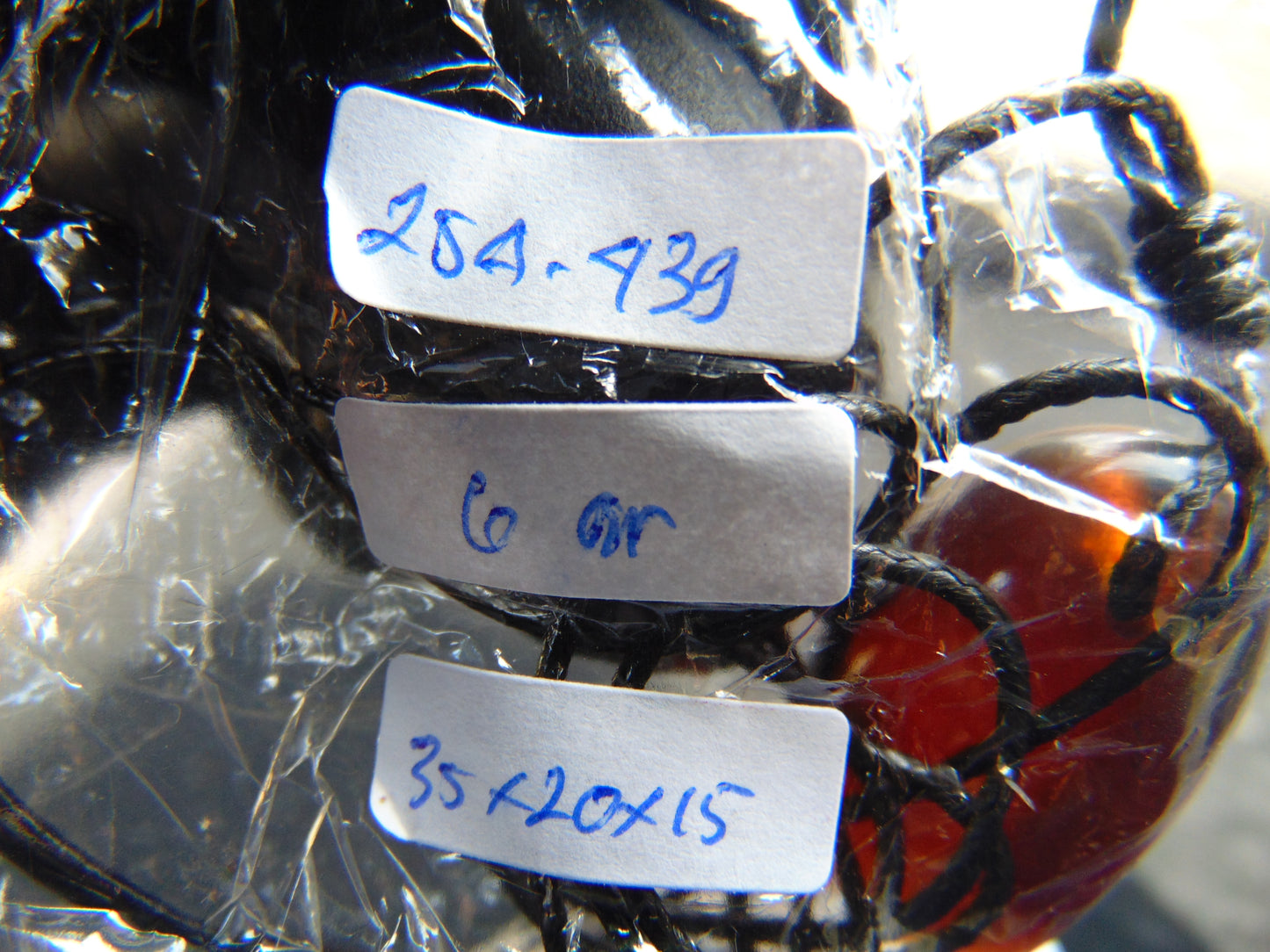 6 gr Pendant 35x20x15 mm Indonesian Crystal Blue Amber for Healing 25A439