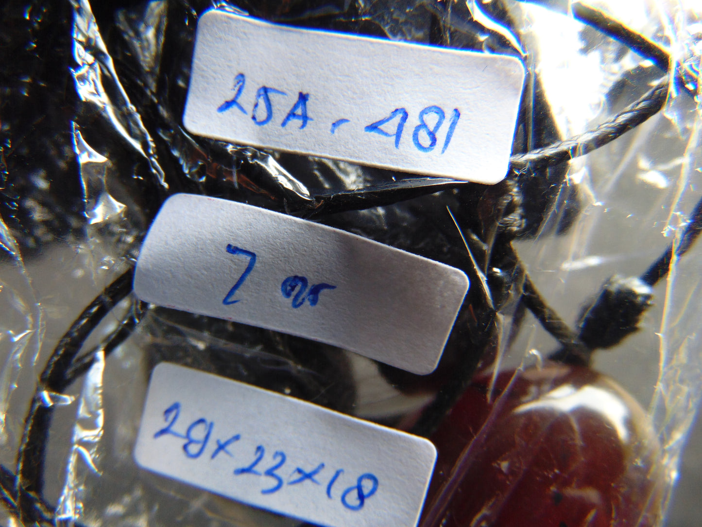 7 gr Pendant 29x23x18 mm Indonesian Red Blue Amber for Healing 25A481