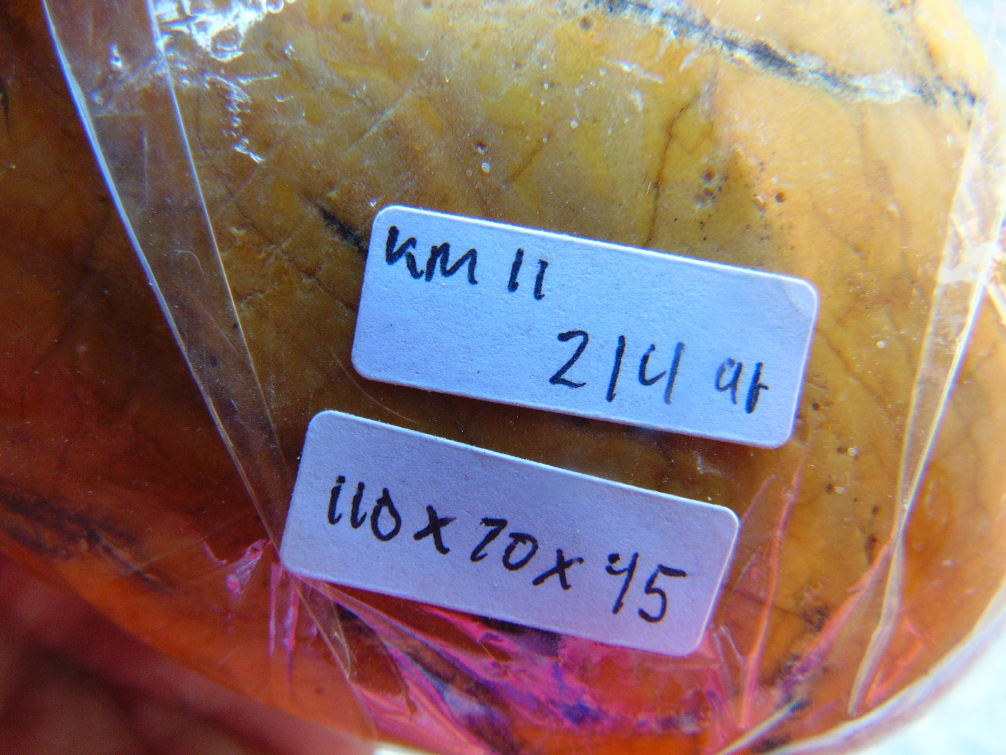 214 gram Polished Indonesia Perfumed Amber for Healing KM11