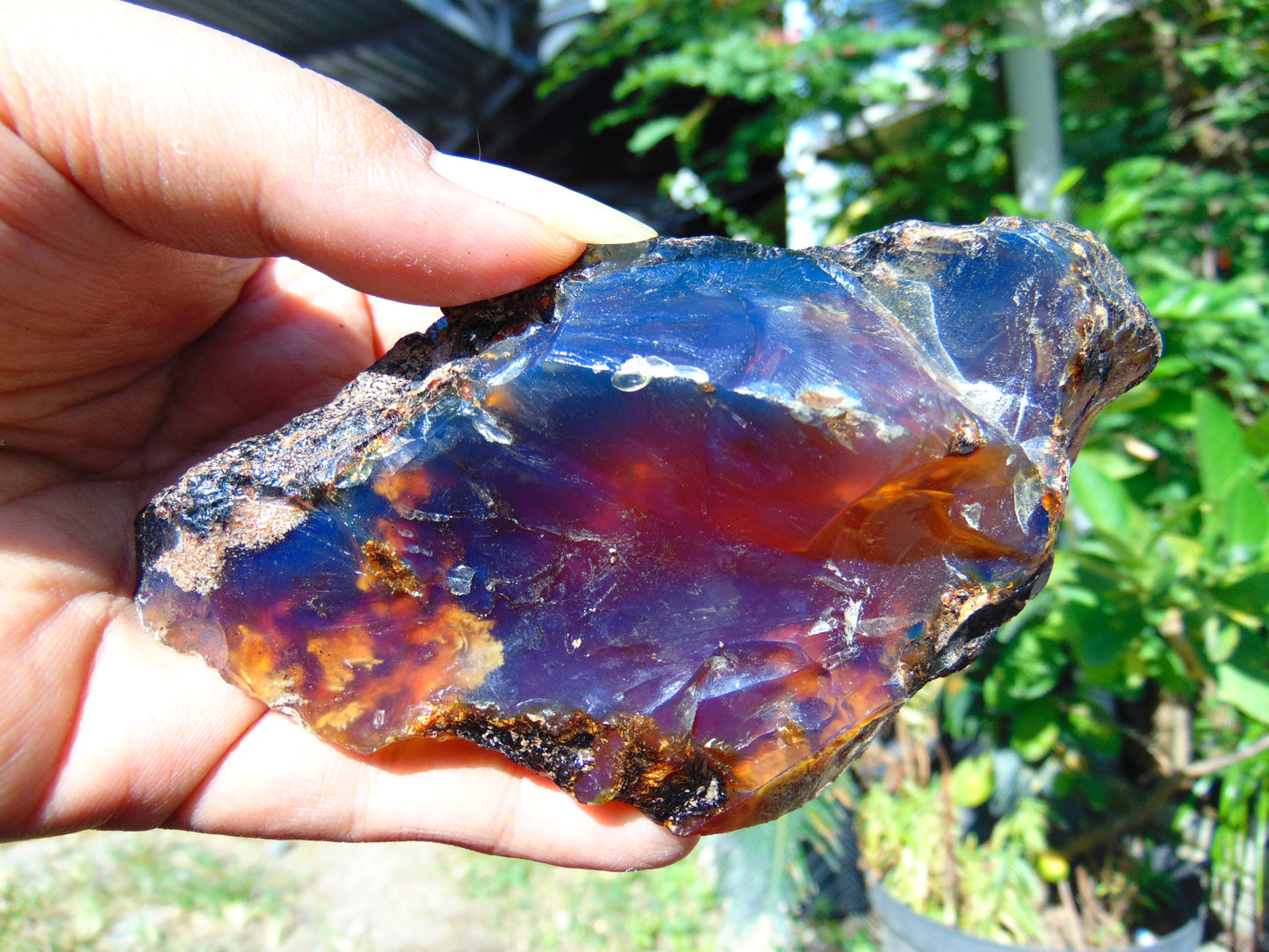 109 gram Rough Raw Indonesian Blue Amber for Healing RBM36