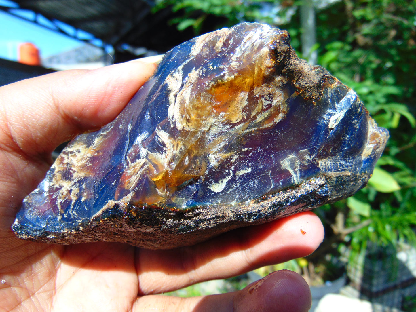 109 gram Rough Raw Indonesian Blue Amber for Healing RBM36