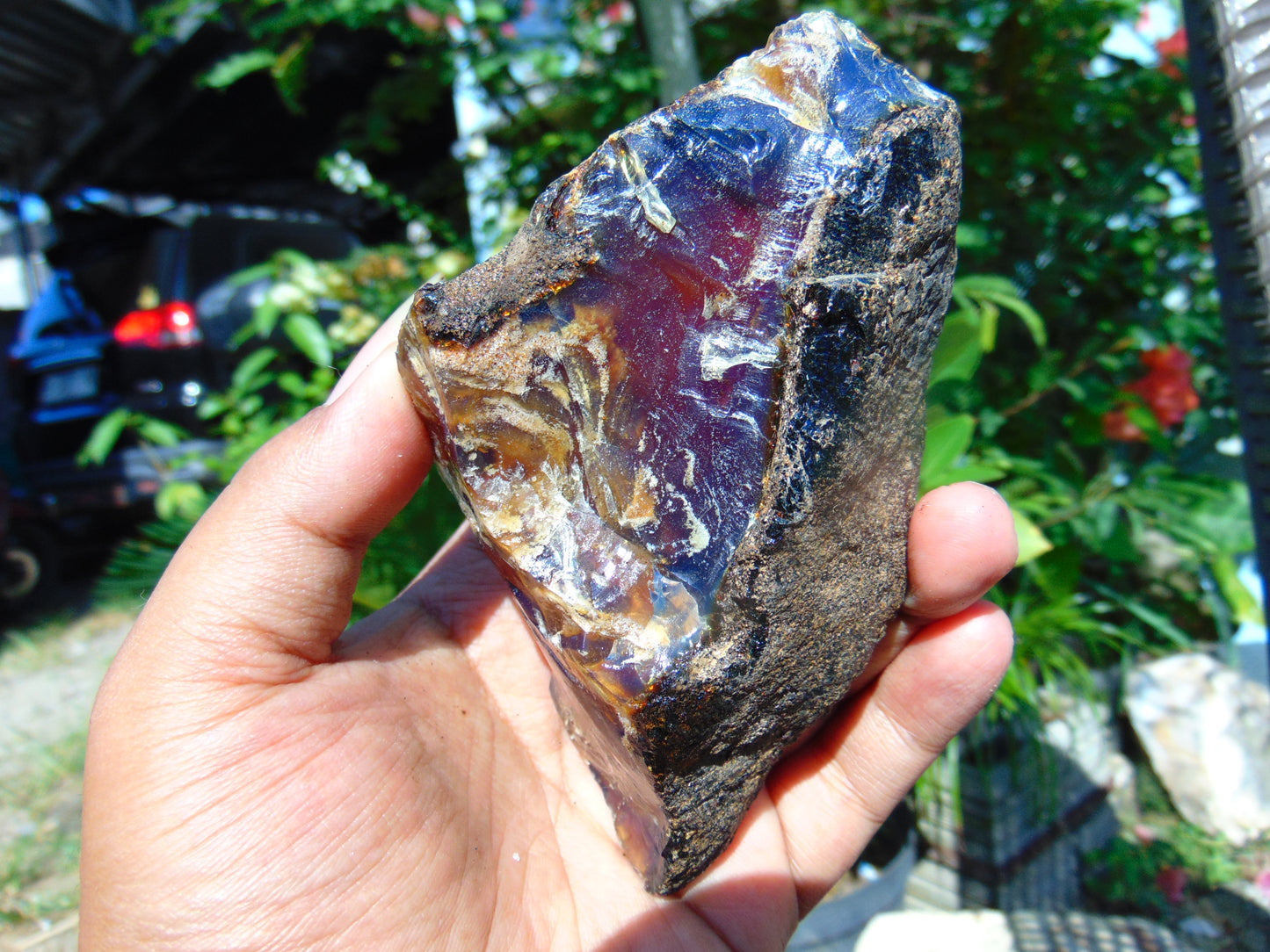 109 gram Rough Raw Indonesian Blue Amber for Healing RBM36
