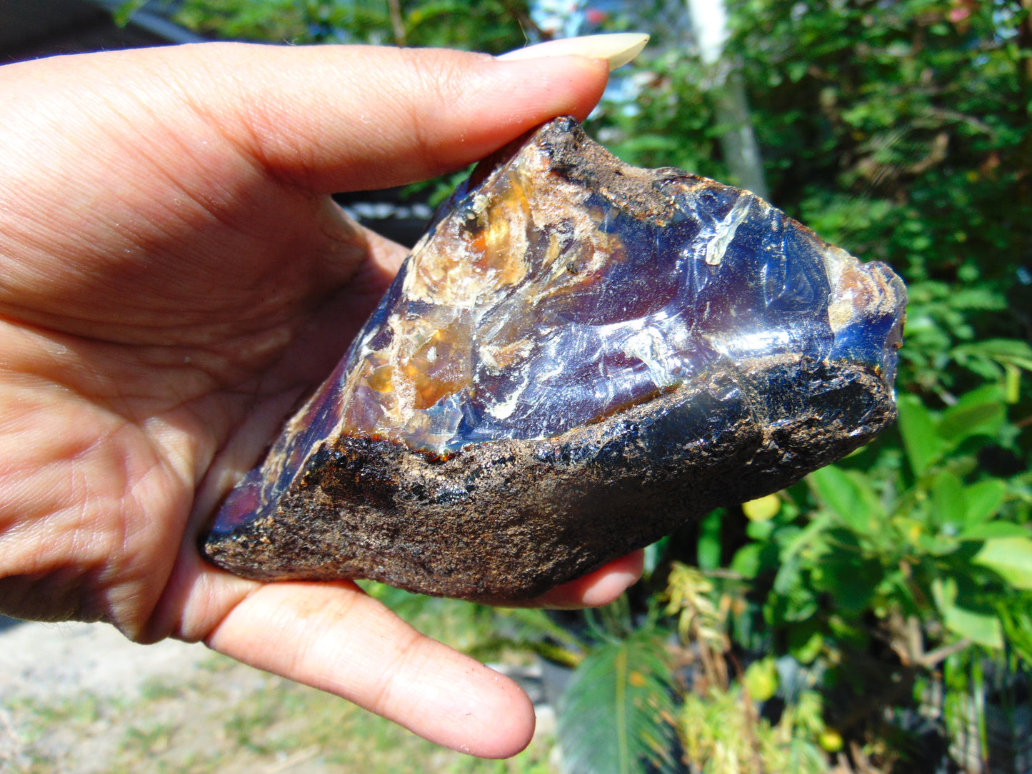 109 gram Rough Raw Indonesian Blue Amber for Healing RBM36