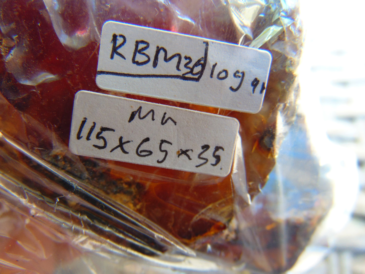 109 gram Rough Raw Indonesian Blue Amber for Healing RBM36