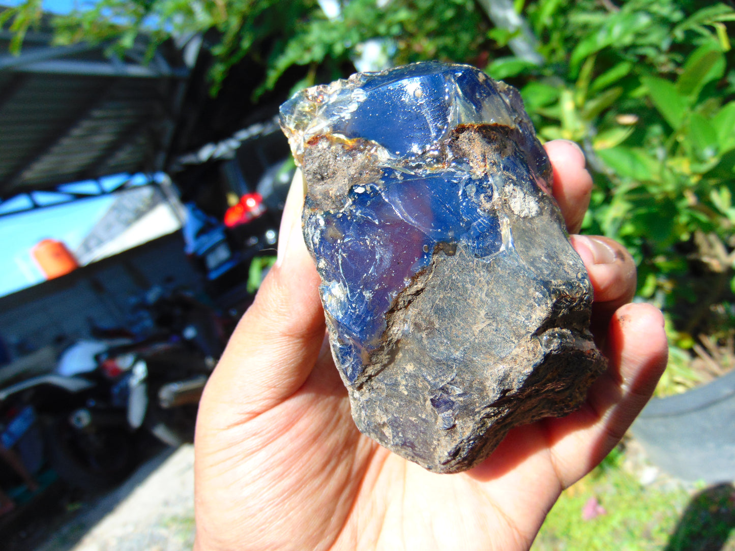 138 gram Rough Raw Indonesian Blue Amber for Healing RBM50