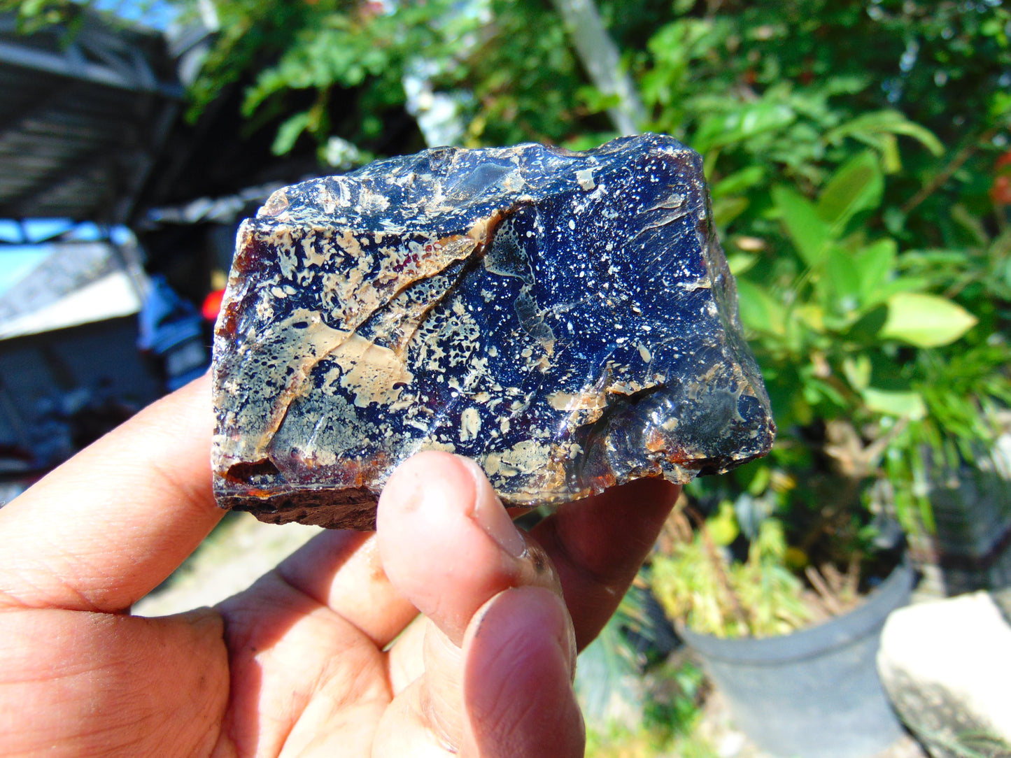 90 gram Rough Raw Indonesian Blue Amber for Healing RBM24