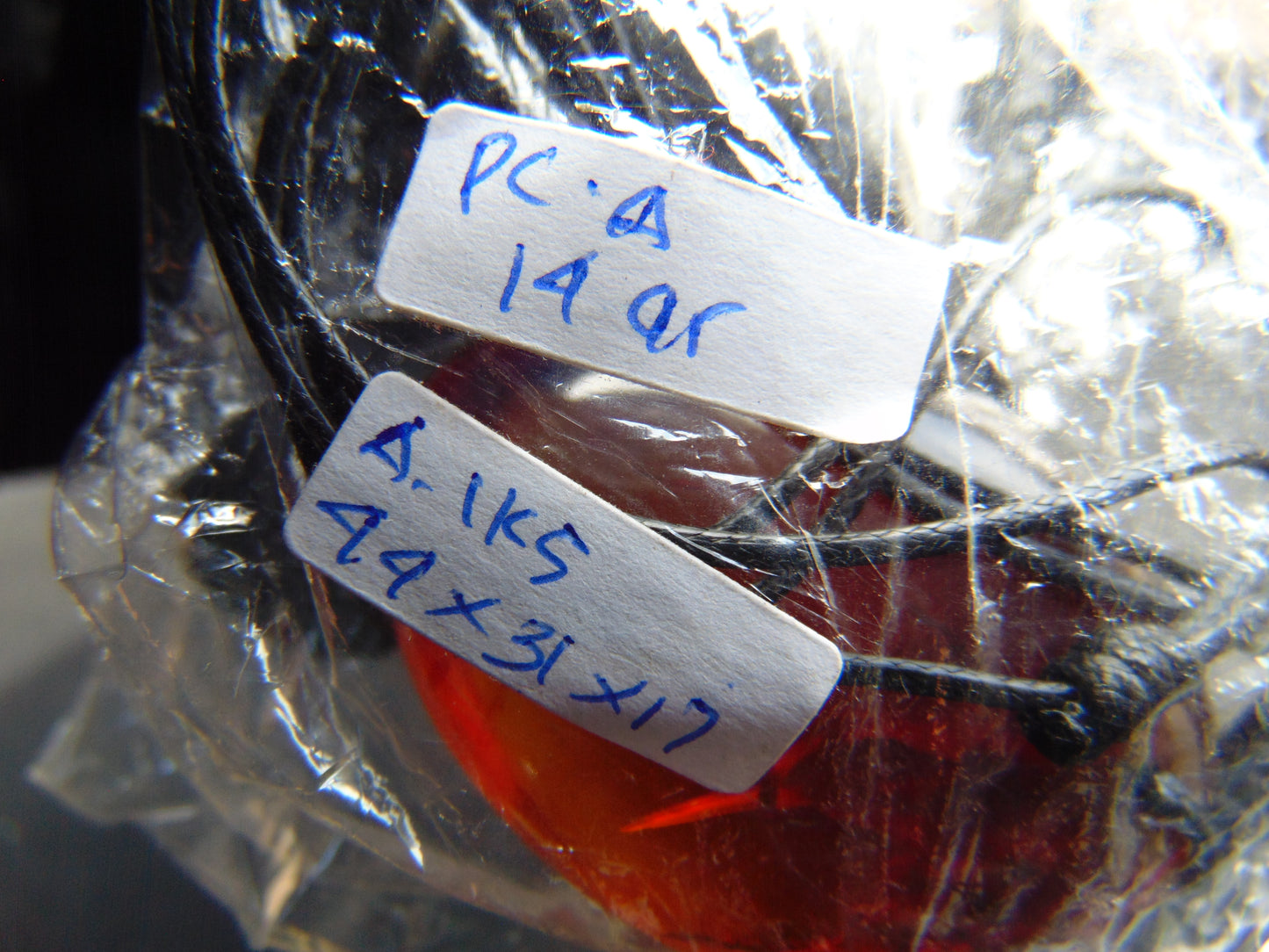 14 gr Pendant 44x31x17 mm Indonesian Blue Amber for Healing PCA1K5