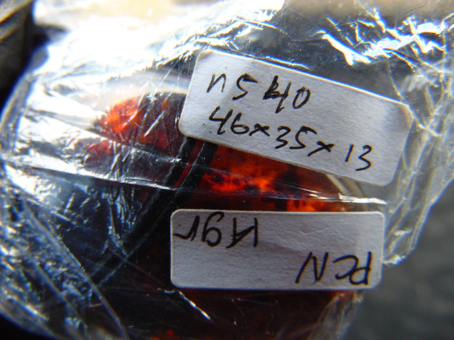 9 gr Pendant 46x35x13 mm Indonesian Blue Amber for Healing PCN540