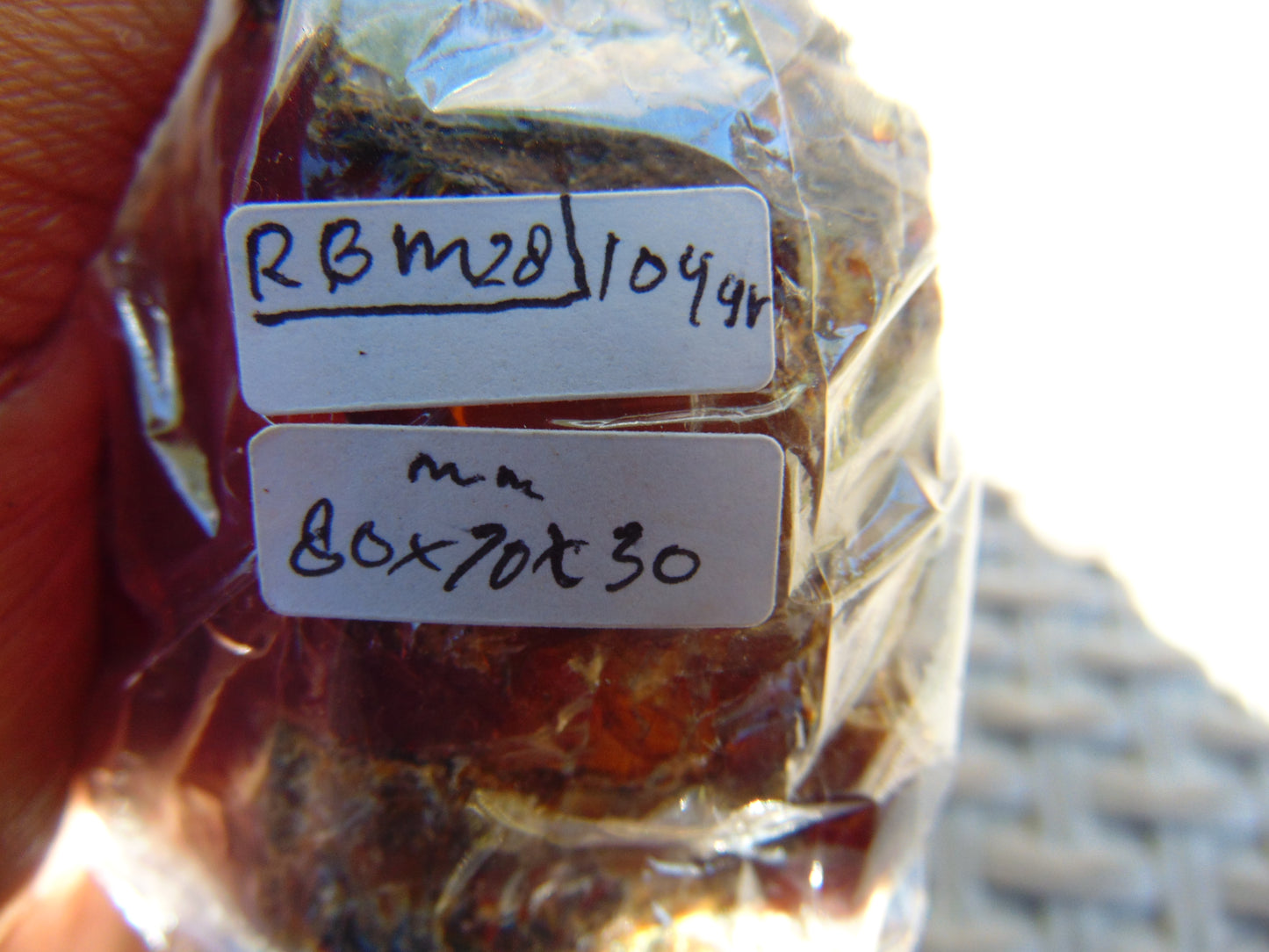 104 gram Rough Raw Indonesian Blue Amber for Healing RBM28