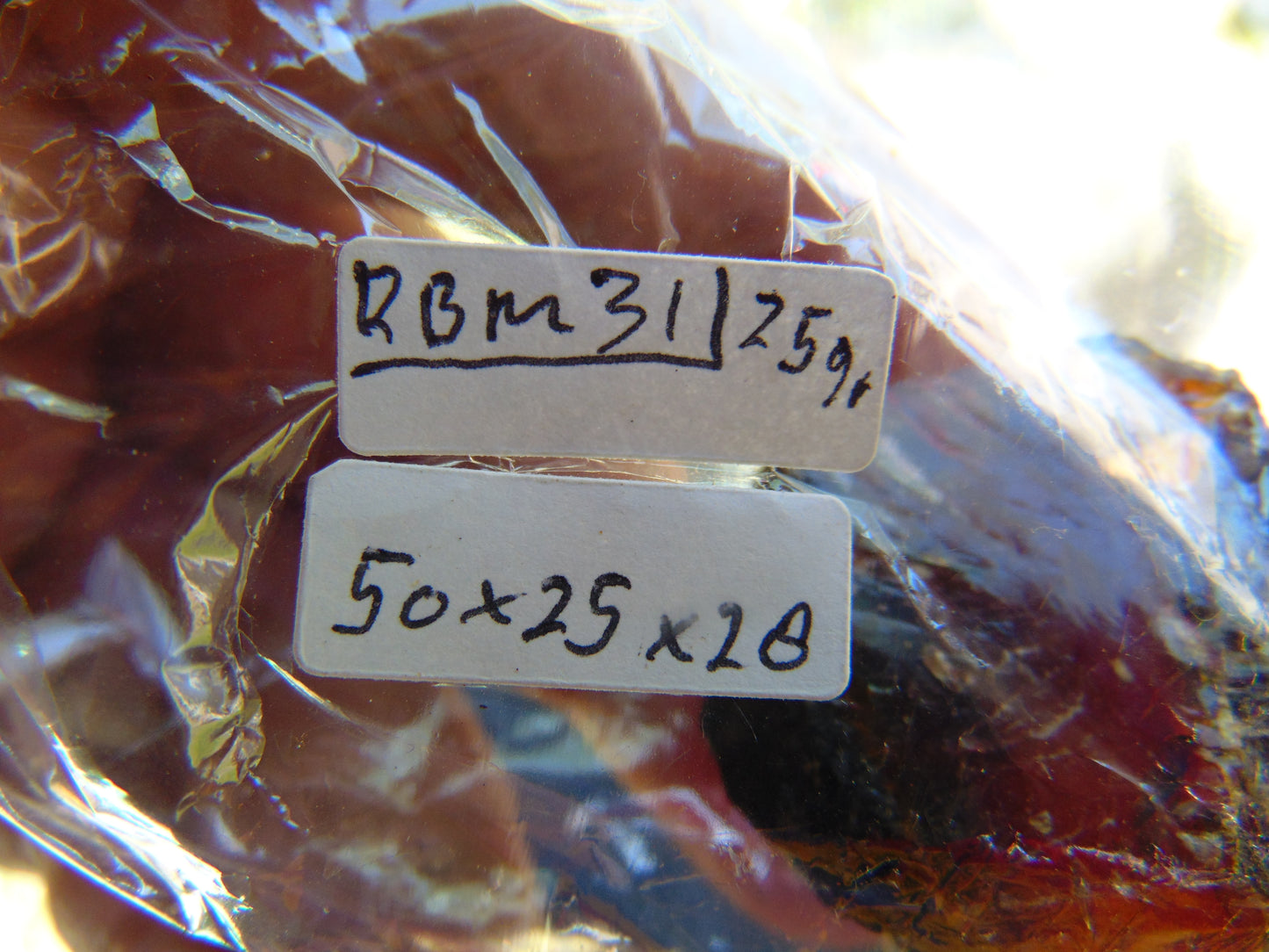 25 gram Rough Raw Indonesian Blue Amber for Healing RBM31