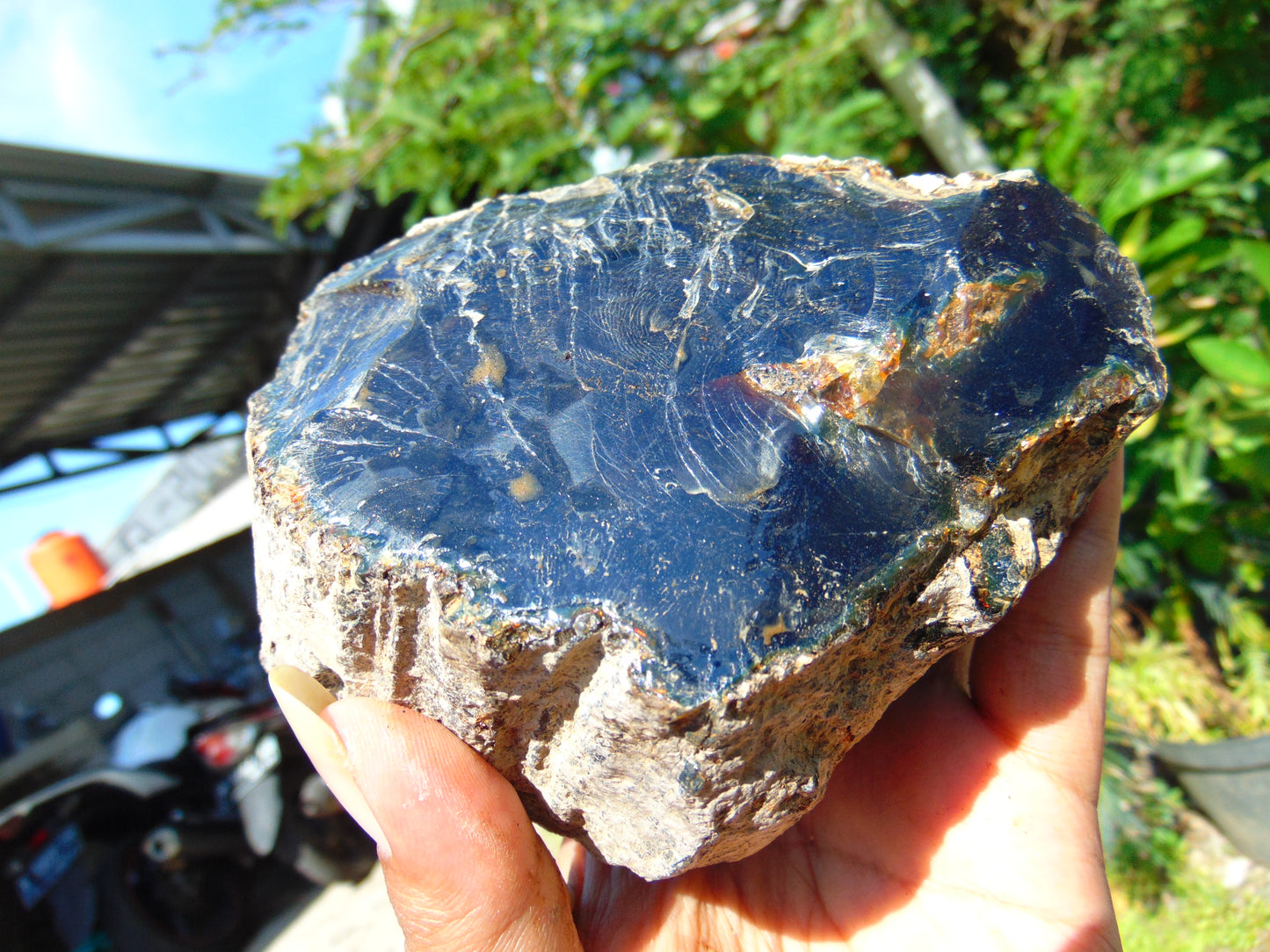 401 gram Rough Raw Indonesian Blue Amber for Healing MLRB71