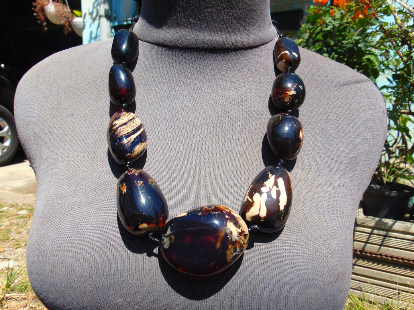 138 gram Small Beads Combination Necklace Indonesian Amber for Healing