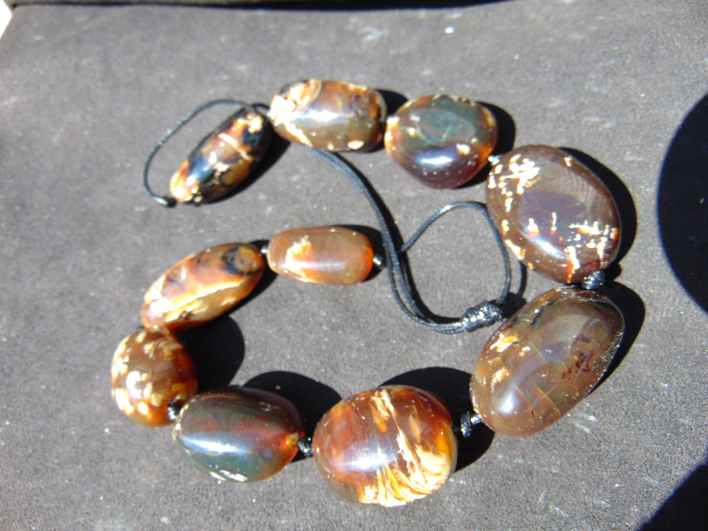 111 gram Small Beads Combination Necklace Indonesian Amber for Healing