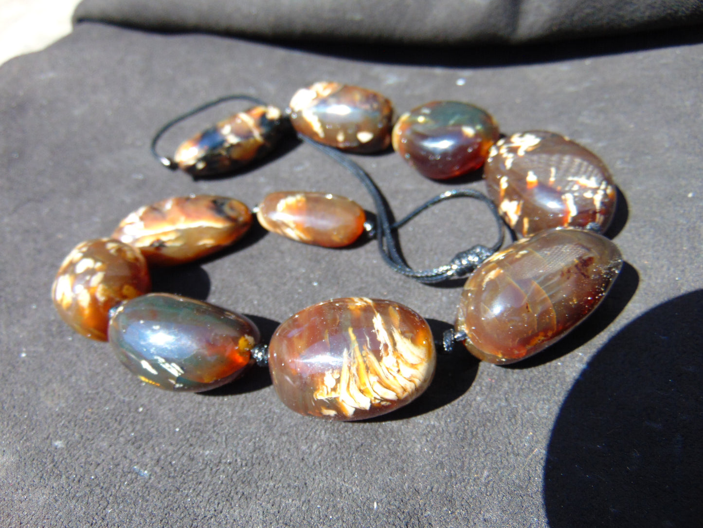 111 gram Small Beads Combination Necklace Indonesian Amber for Healing