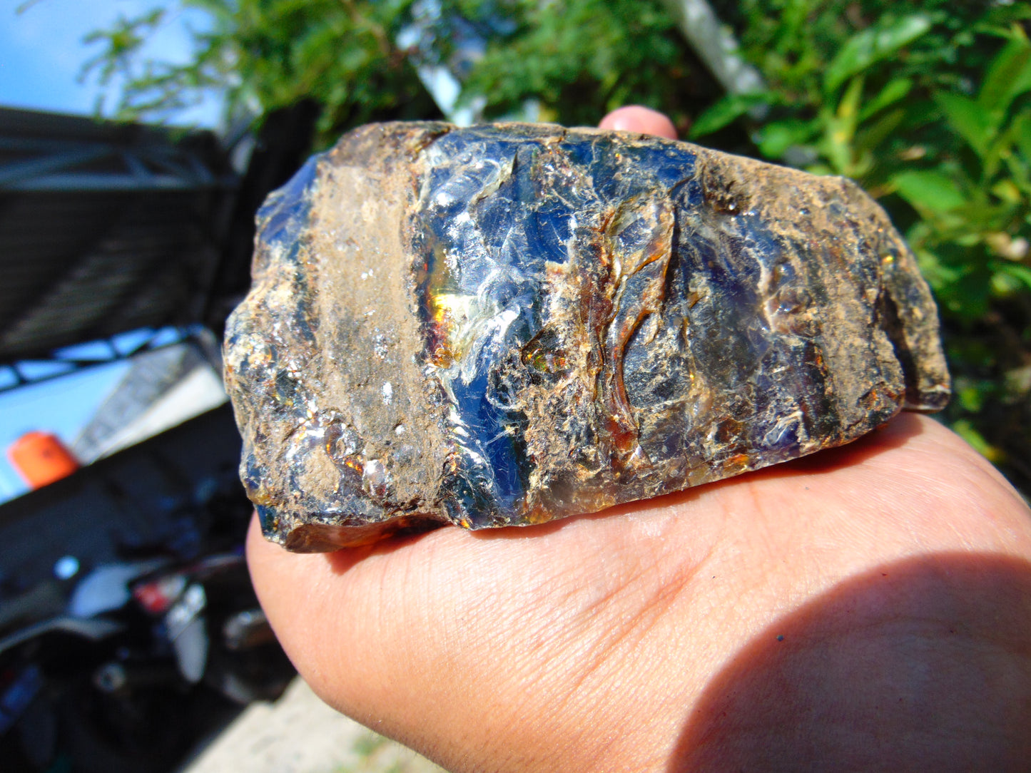 264 gram Rough Raw Indonesian Blue Amber for Healing RBM65