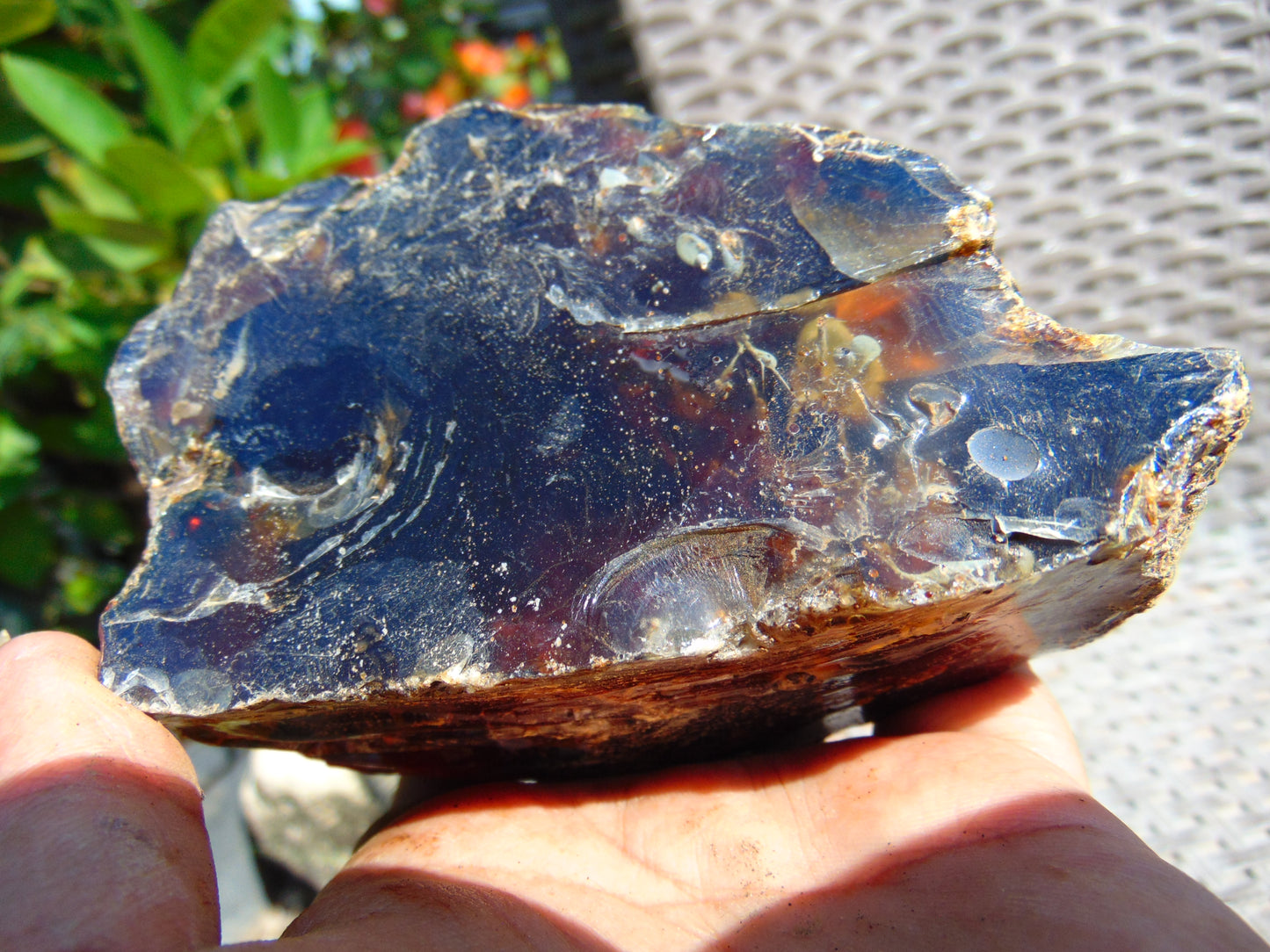 264 gram Rough Raw Indonesian Blue Amber for Healing RBM65