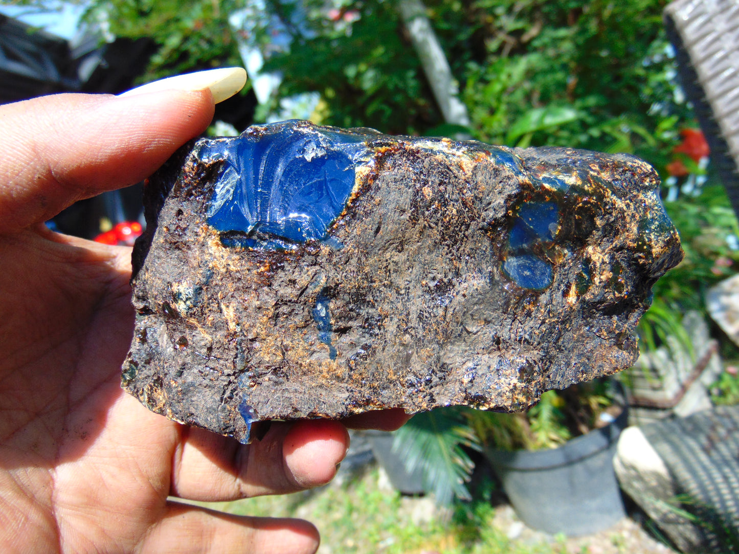 138 gram Rough Raw Indonesian Blue Amber for Healing RBM45