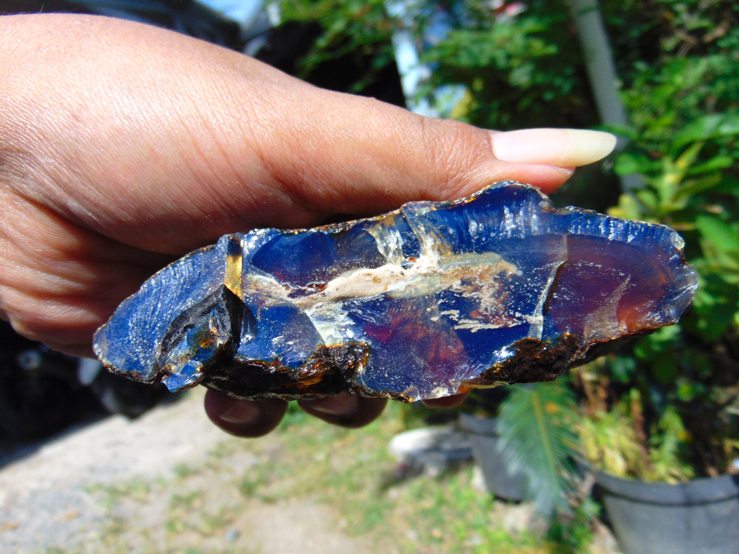 138 gram Rough Raw Indonesian Blue Amber for Healing RBM45