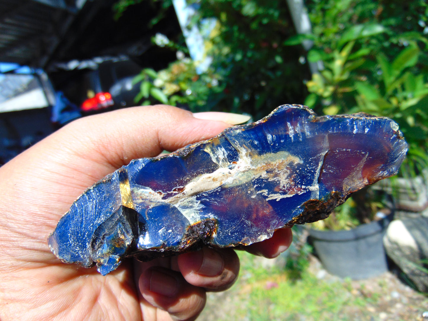 138 gram Rough Raw Indonesian Blue Amber for Healing RBM45