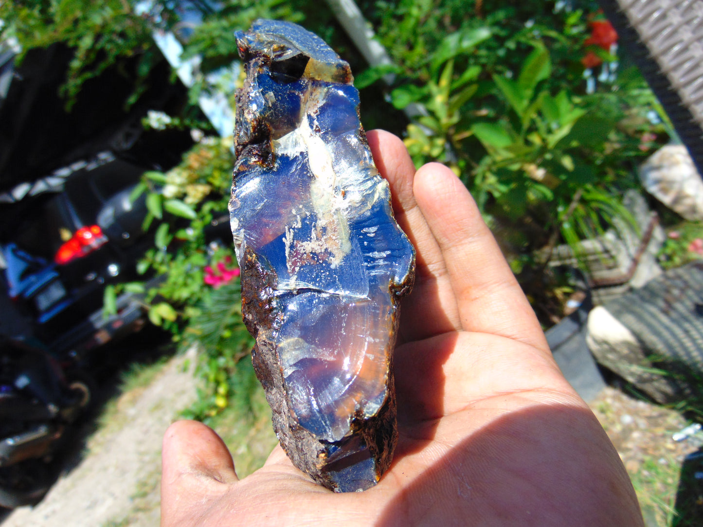 138 gram Rough Raw Indonesian Blue Amber for Healing RBM45