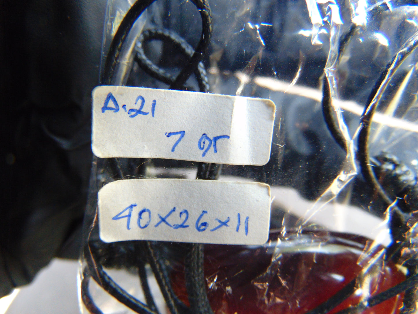 7 gr Pendant 40x26x11 mm Indonesian Blue Amber for Healing A21