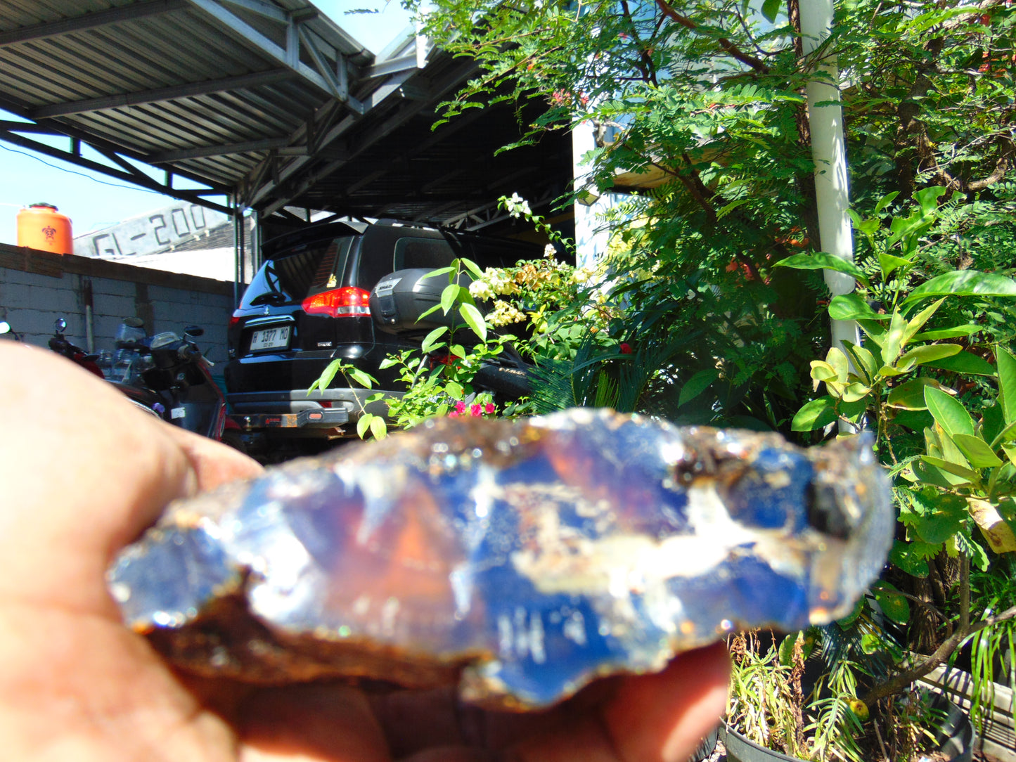138 gram Rough Raw Indonesian Blue Amber for Healing RBM45