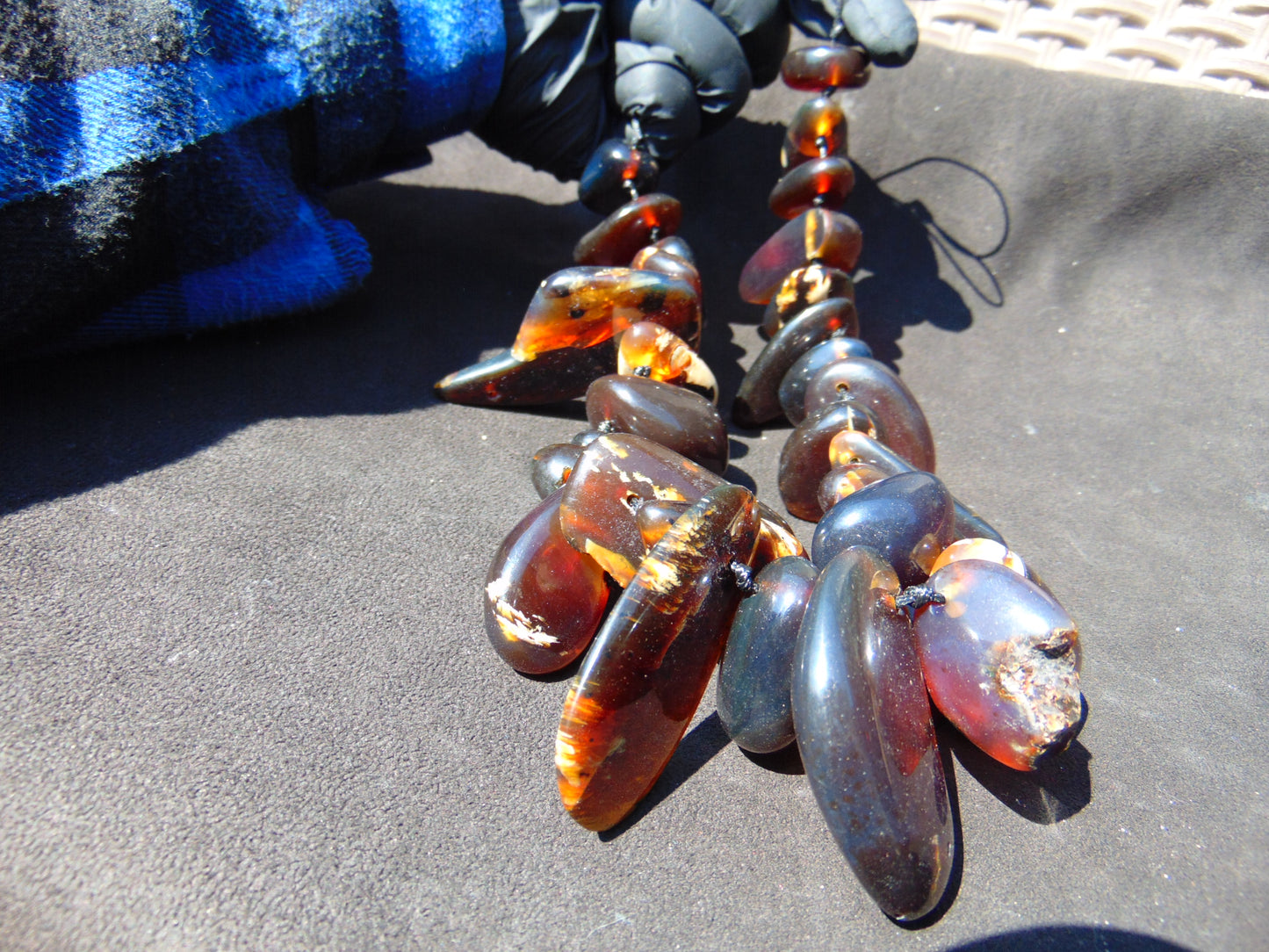 219 gram Small Beads Combination Necklace Statement Indonesian Amber for Healing A651