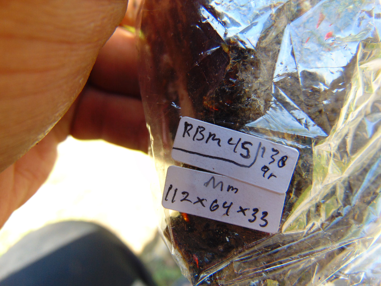 138 gram Rough Raw Indonesian Blue Amber for Healing RBM45