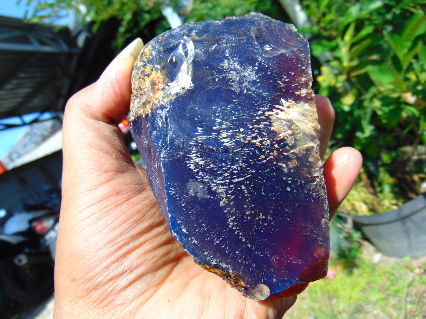 202 gram Rough Raw Indonesian Blue Amber for Healing RBM38
