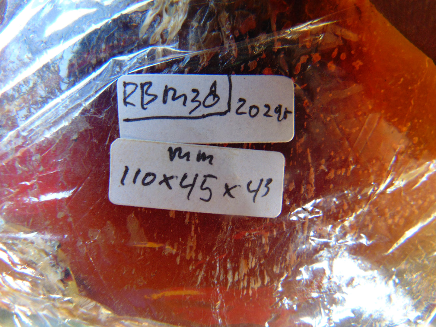 202 gram Rough Raw Indonesian Blue Amber for Healing RBM38