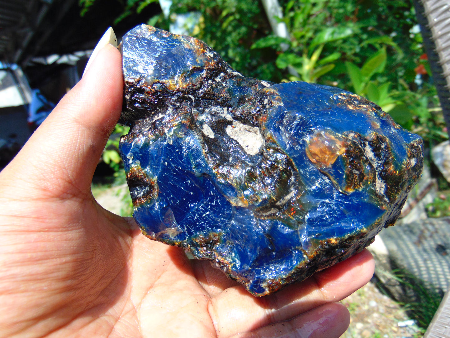 245 gram Rough Raw Indonesian Blue Amber for Healing RBM41