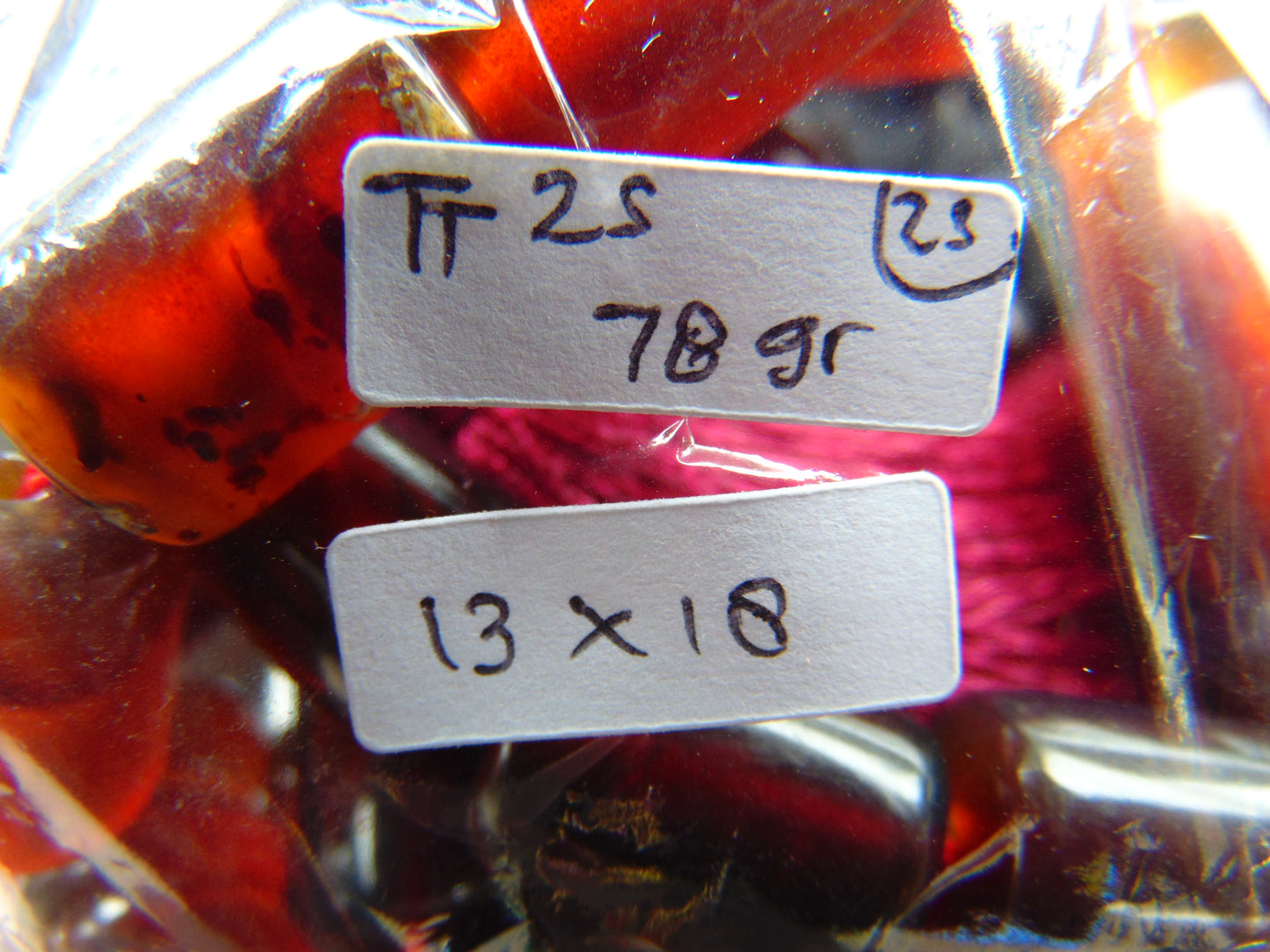 78 gr Komboloi Rosary 33+2 Beads 13x18 mm Indonesian Dark Red Amber for Healing TT25