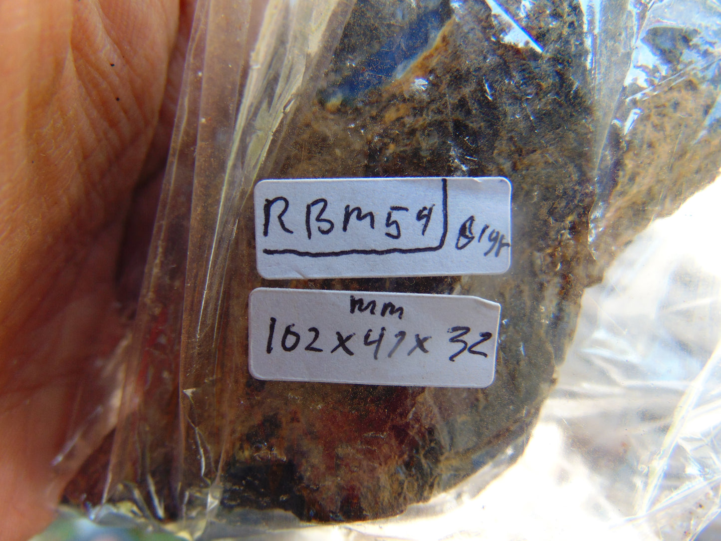 81 gram Rough Raw Indonesian Blue Amber for Healing RBM54