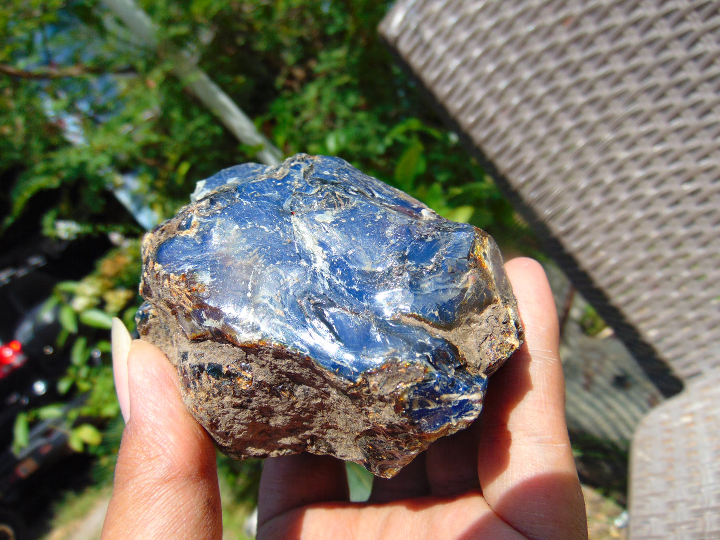 131 gram Rough Raw Indonesian Blue Amber for Healing RBM48