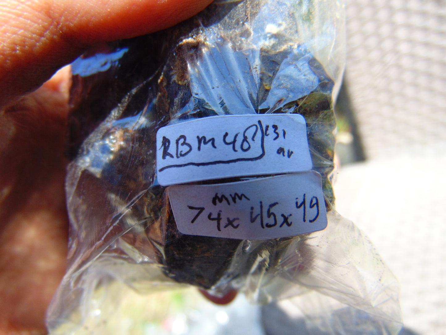 131 gram Rough Raw Indonesian Blue Amber for Healing RBM48