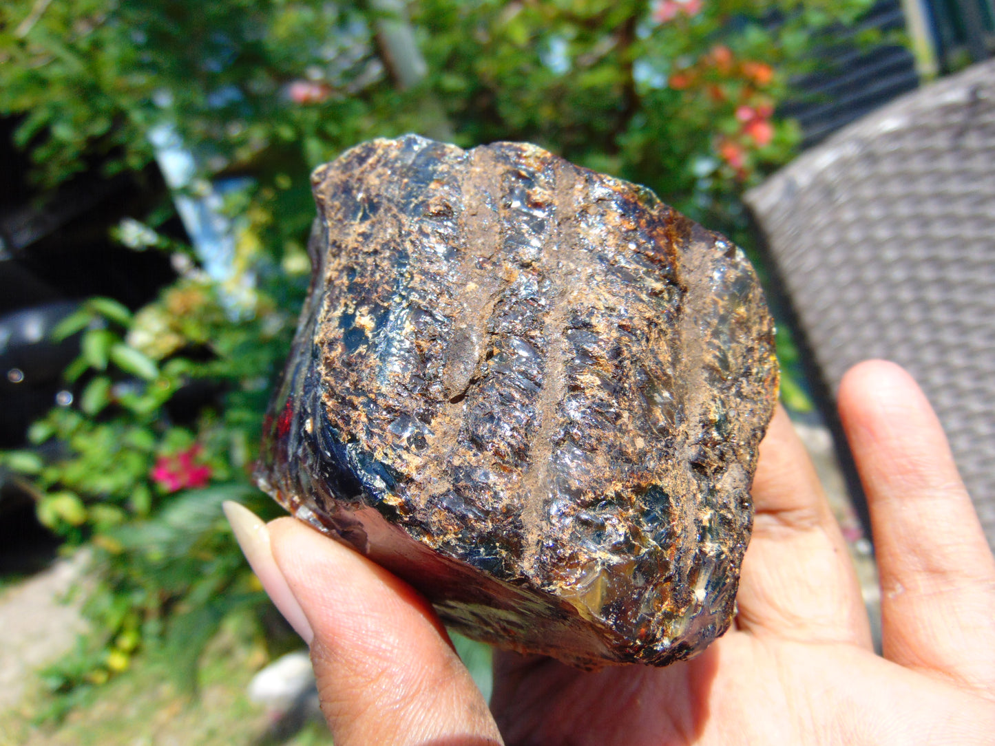 141 gram Rough Raw Indonesian Blue Amber for Healing RBM56