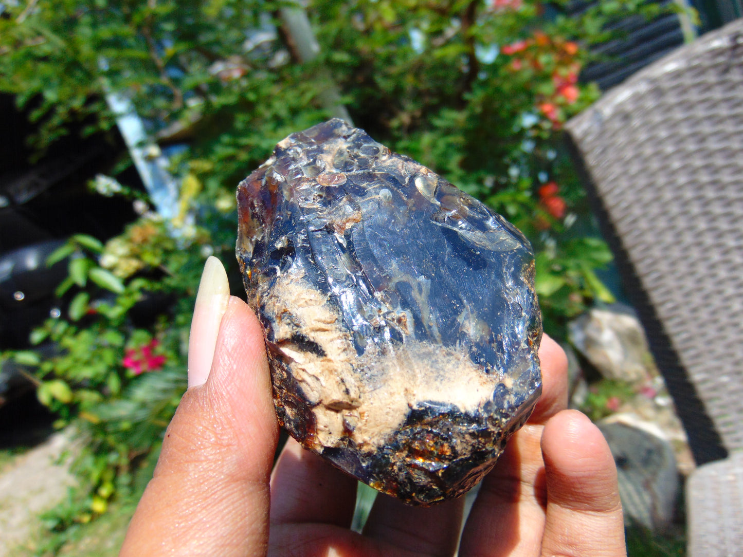 141 gram Rough Raw Indonesian Blue Amber for Healing RBM56