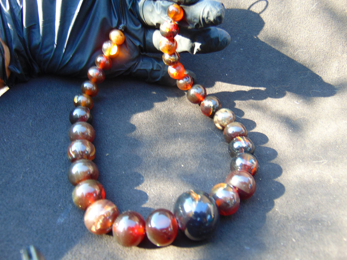 63 gram Small Beads Combination Necklace Indonesian Orange Amber for Healing NE229