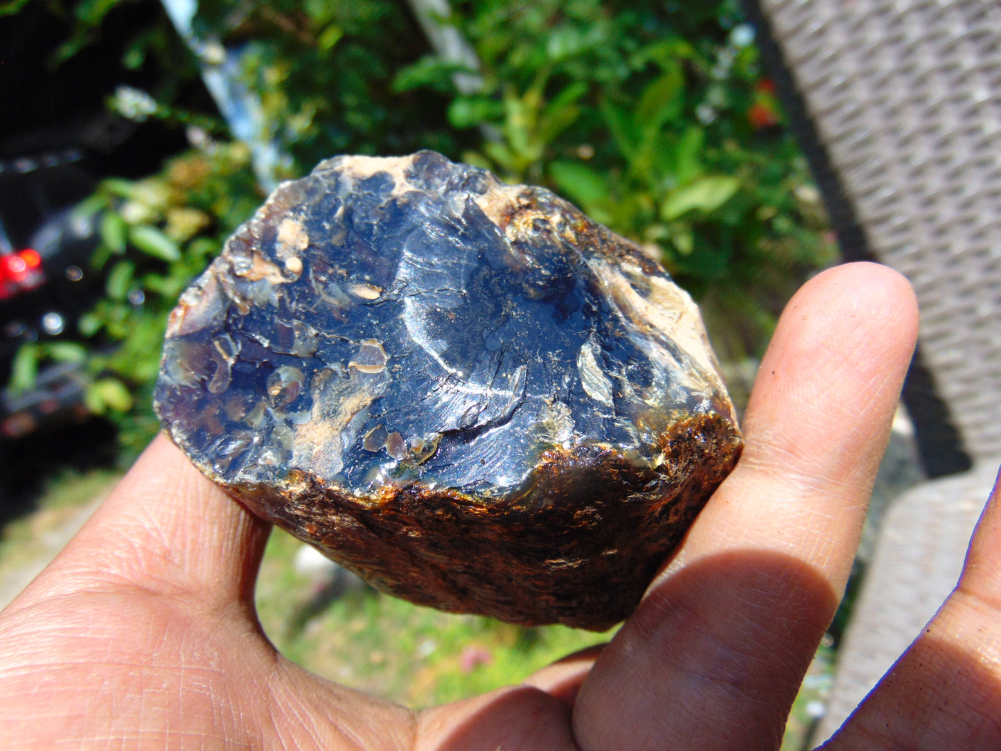 141 gram Rough Raw Indonesian Blue Amber for Healing RBM56