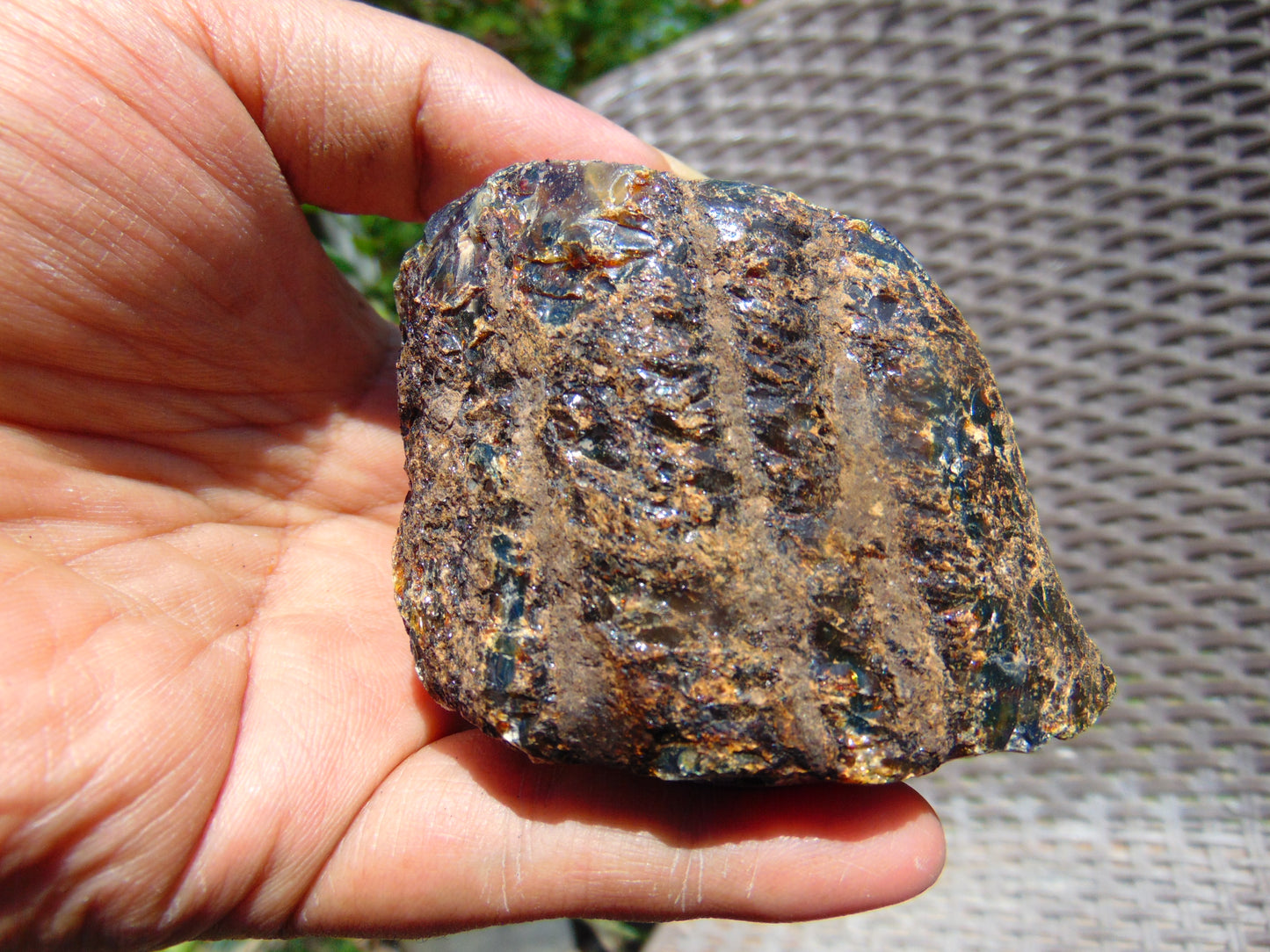 141 gram Rough Raw Indonesian Blue Amber for Healing RBM56